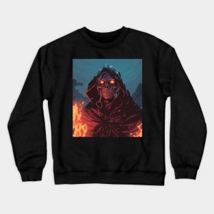 Undead Sorcerer Wizard Fire Mage Crewneck Sweatshirt